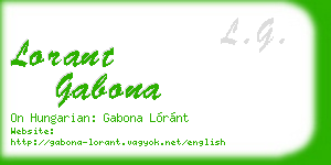 lorant gabona business card